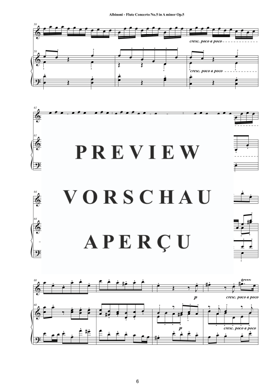 Product gallery: Page 7 of 11 Flute Concerto No.5 in A-Moll Op.5, , Flute and Piano