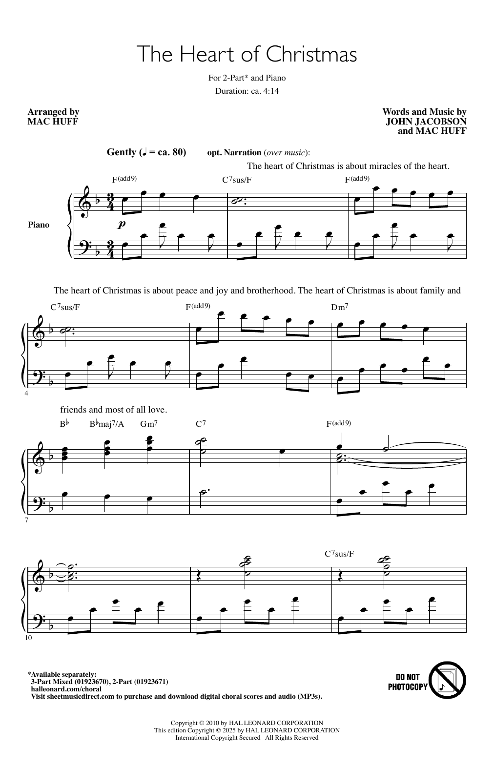 Produktgalerie: Seite 1 von 1 The Heart Of Christmas, John Jacobson and Mac Huff, Chor