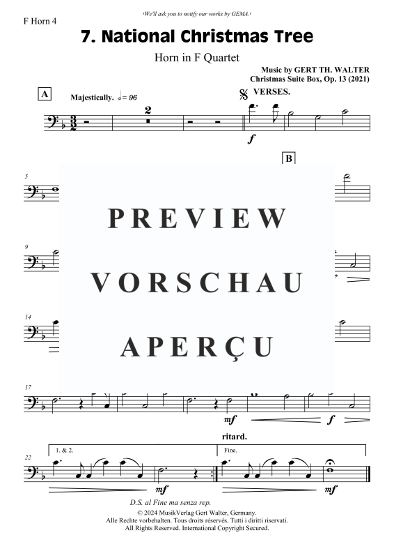 Produktgalerie: Seite 7 von 7 National Christmas Tree, , (Horn Quartett)