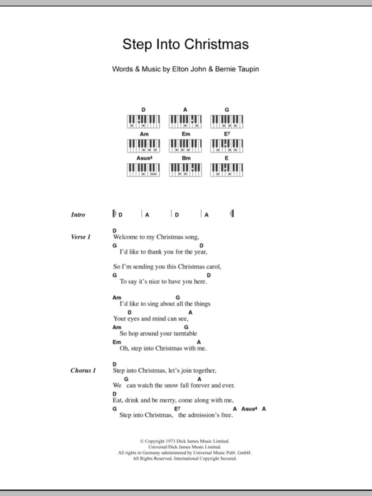 Product gallery: Page 1 of 1 Step Into Christmas, Elton John