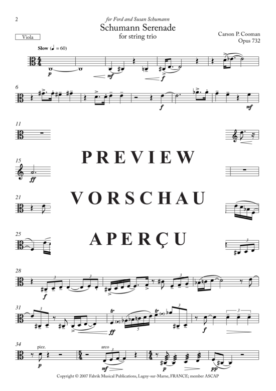 Produktgalerie: Seite 15 von 20 Schumann Serenade , , (Streicher Trio für Violine, Viola, Violoncello)