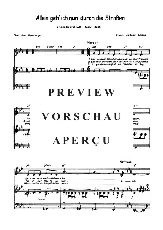gallery: Allein geh' ich nun durch die Straßen , , (Klavier + Gesang)