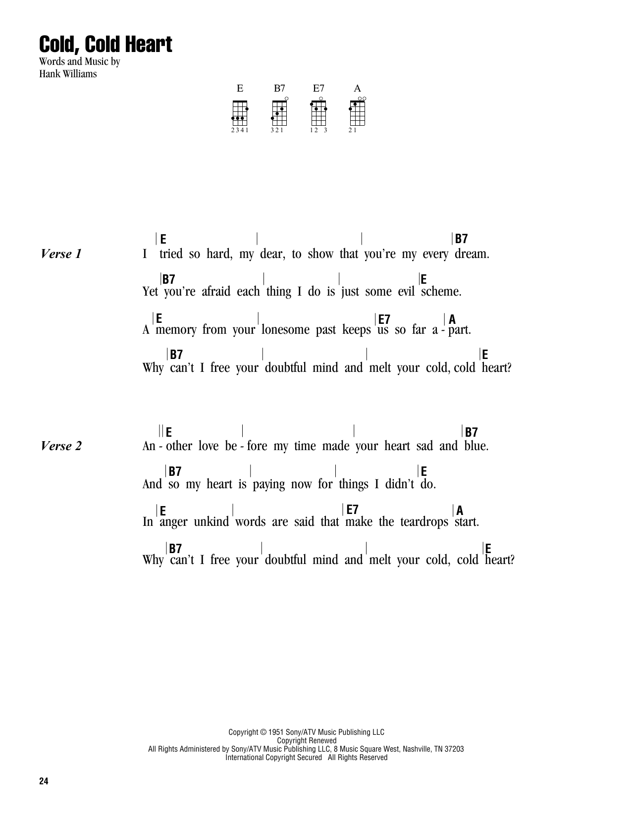 Product gallery: Page 1 of 1 Cold, Cold Heart, Hank Williams