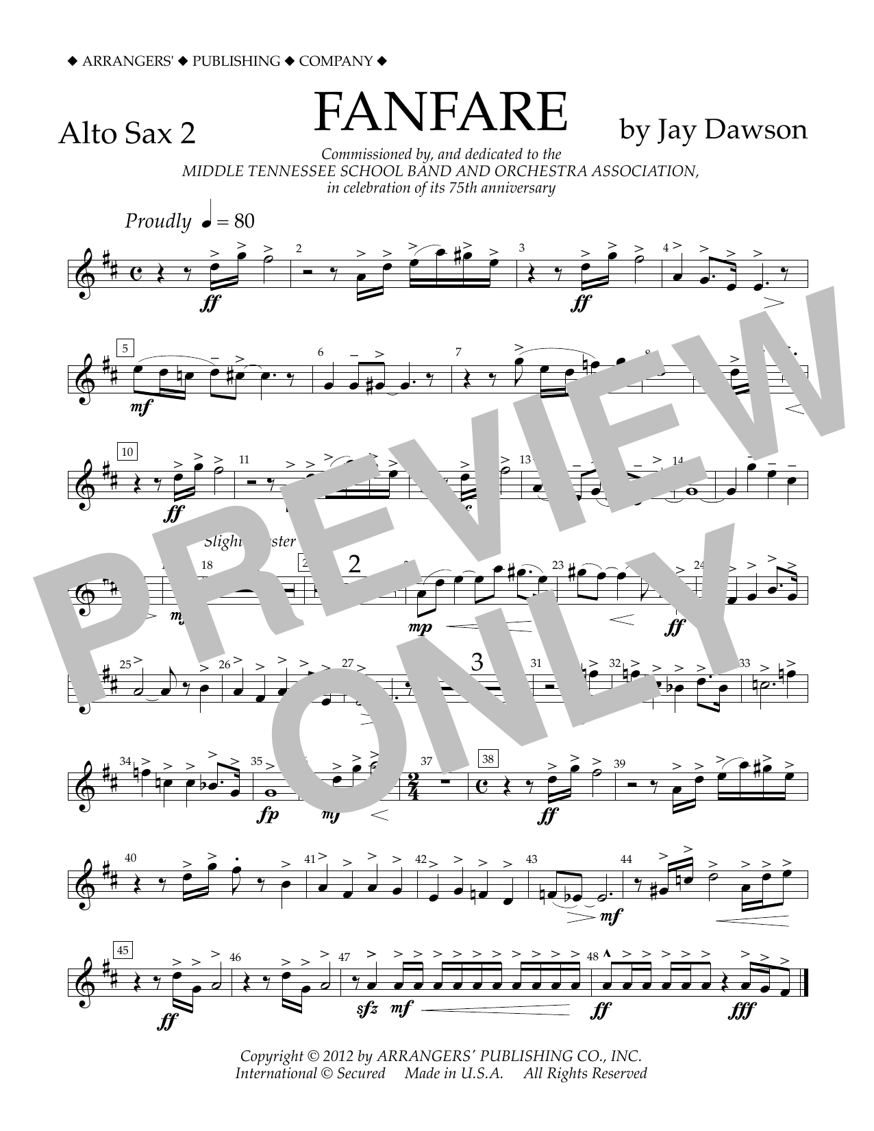 Product picture to: Fanfare - Alto Sax 2
