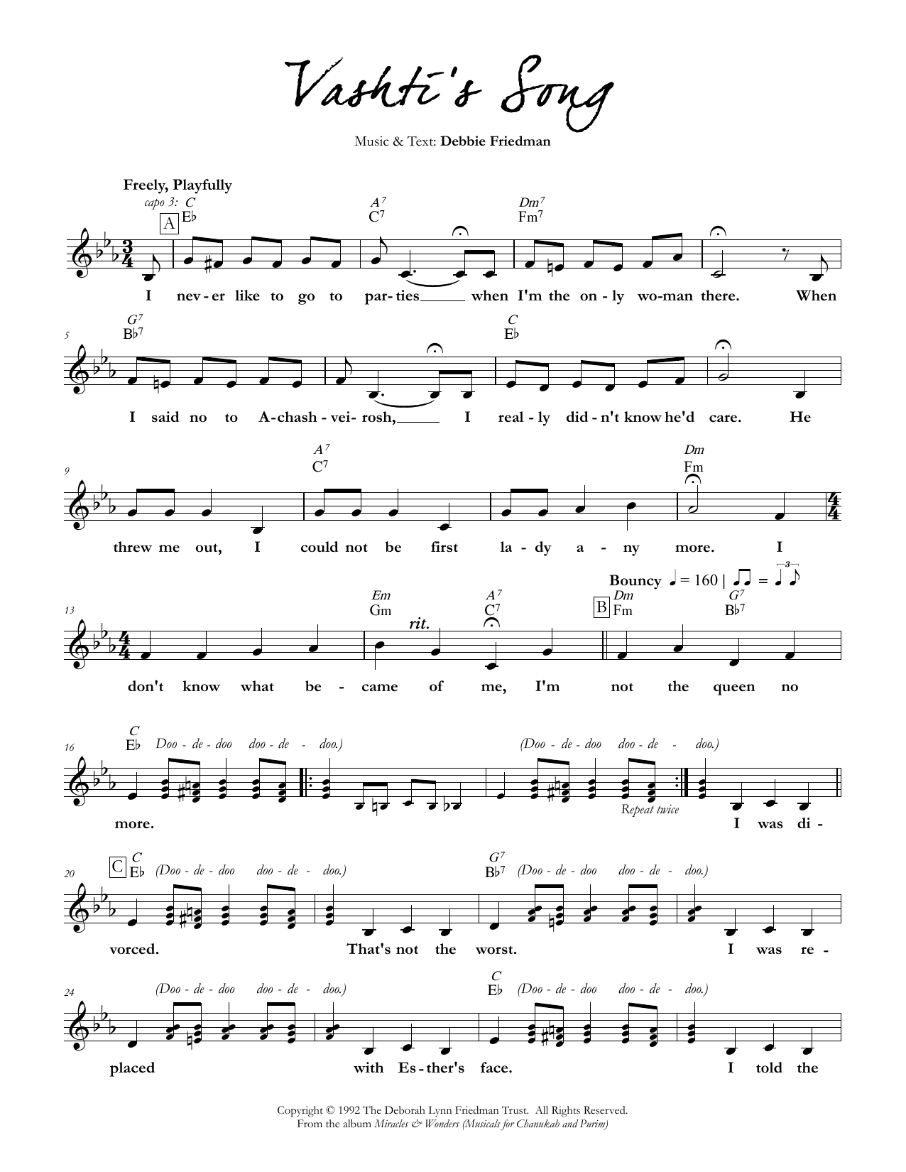 Product gallery: Page 1 of 1 Vashti's Song, Debbie Friedman