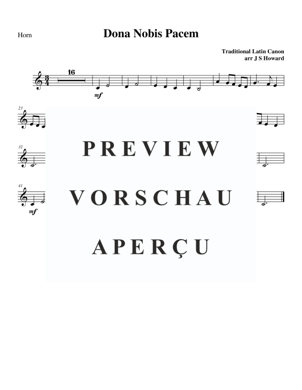 Produktgalerie: Seite 8 von 11 Dona Nobis Pacem - Kanon 16. Jahrhundert, , Blechbläser Sextett