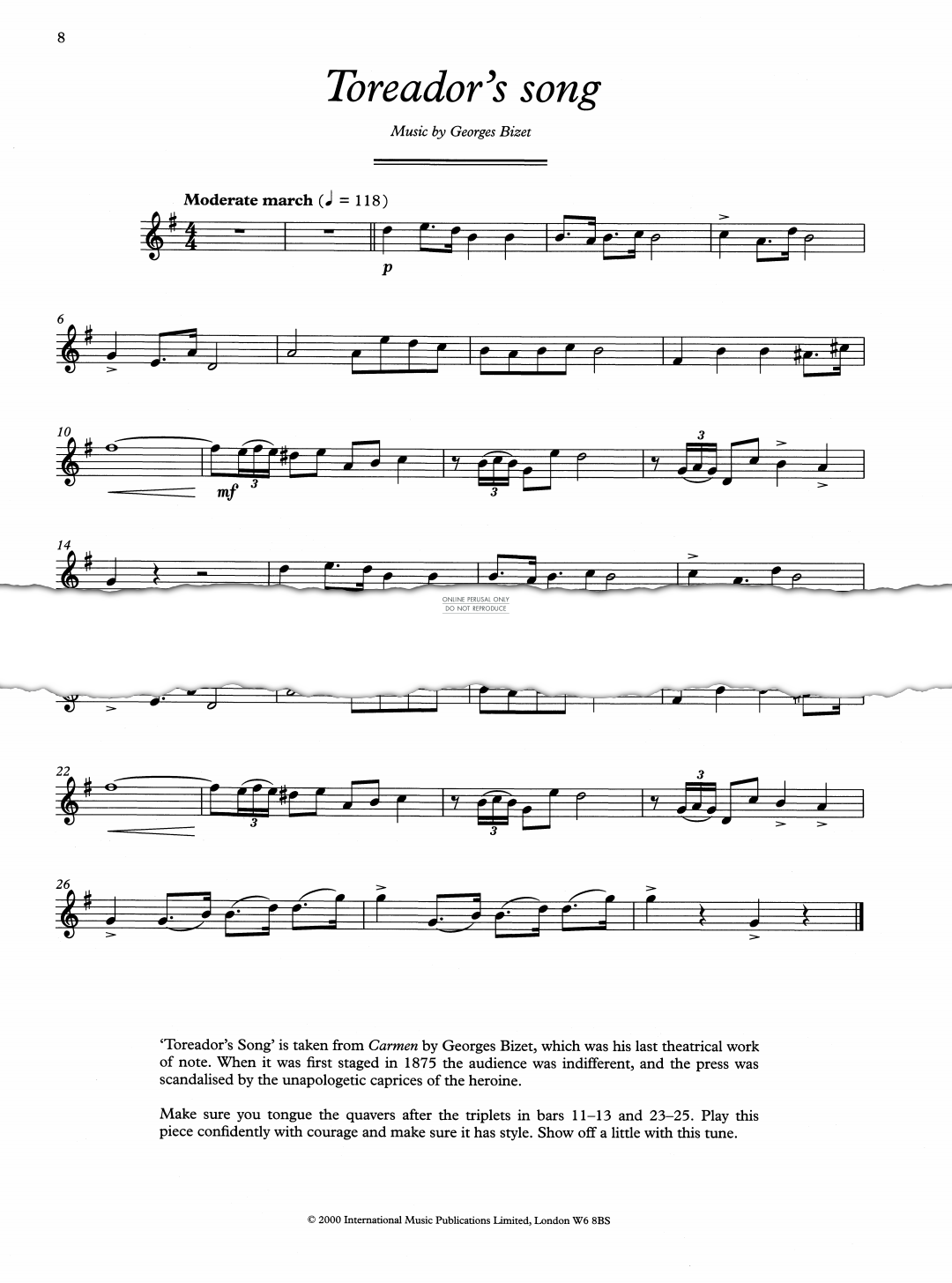 gallery: The Toreador's Song, Georges Bizet, Trompete