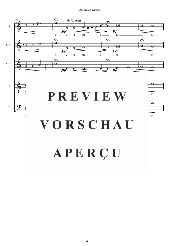 Product gallery: Page 5 of 10 O magnum pietatis - Canzone, , Mixed Choir 5-Part Saatb A Cappella