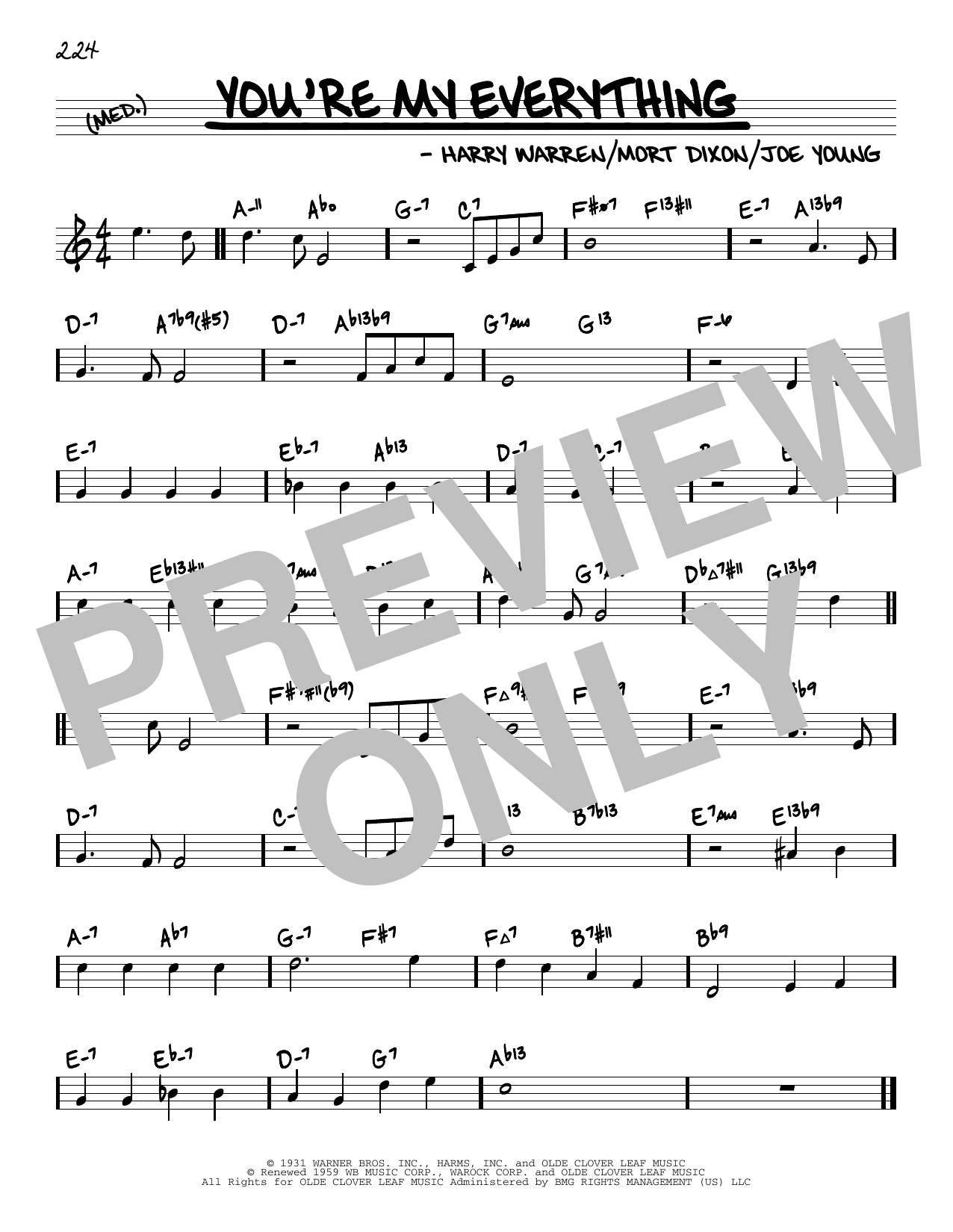 Produktbild zu: You're My Everything (arr. David Hazeltine)