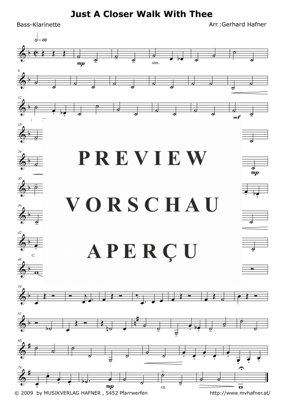 Product gallery: Page 6 of 9 Just A Closer Walk With Thee, , (Clarinet Quintet)