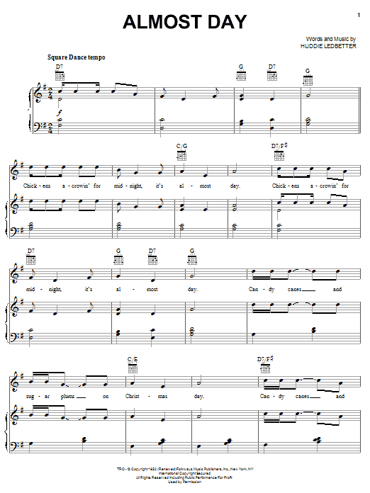 Product gallery: Page 1 of 1 Almost Day, Lead Belly