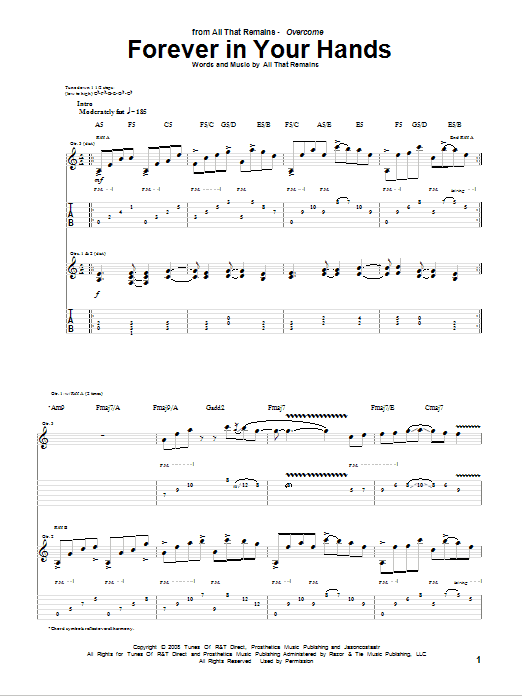Produktgalerie: Seite 1 von 1 Forever In Your Hands, All That Remains, Gitarre