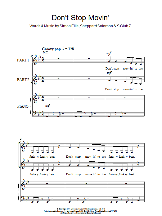 Product picture to: Don't Stop Movin' (arr. Rick Hein)
