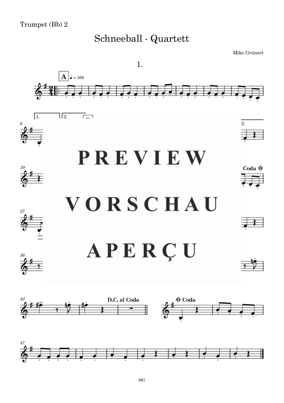 gallery: Schneeball-Quartett, , Flexibles Quartett Stimmen in C, B, Es, F und C Bass