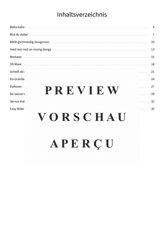 gallery: Bayrische Popmusik - Leadsheets von DeSchoWieda, DeSchoWieda, Gesang & Akkorde