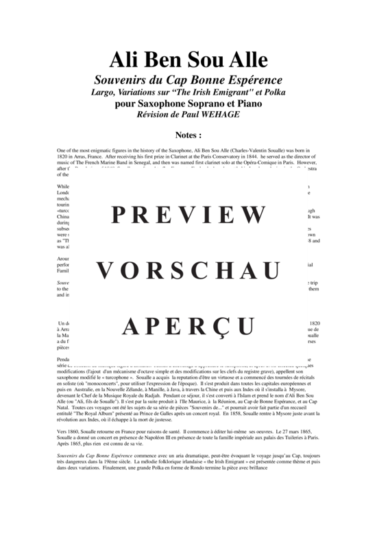Product gallery: Page 2 of 21 Souvenir du Cap Bonne Espérance , , (soprano saxophone + piano)