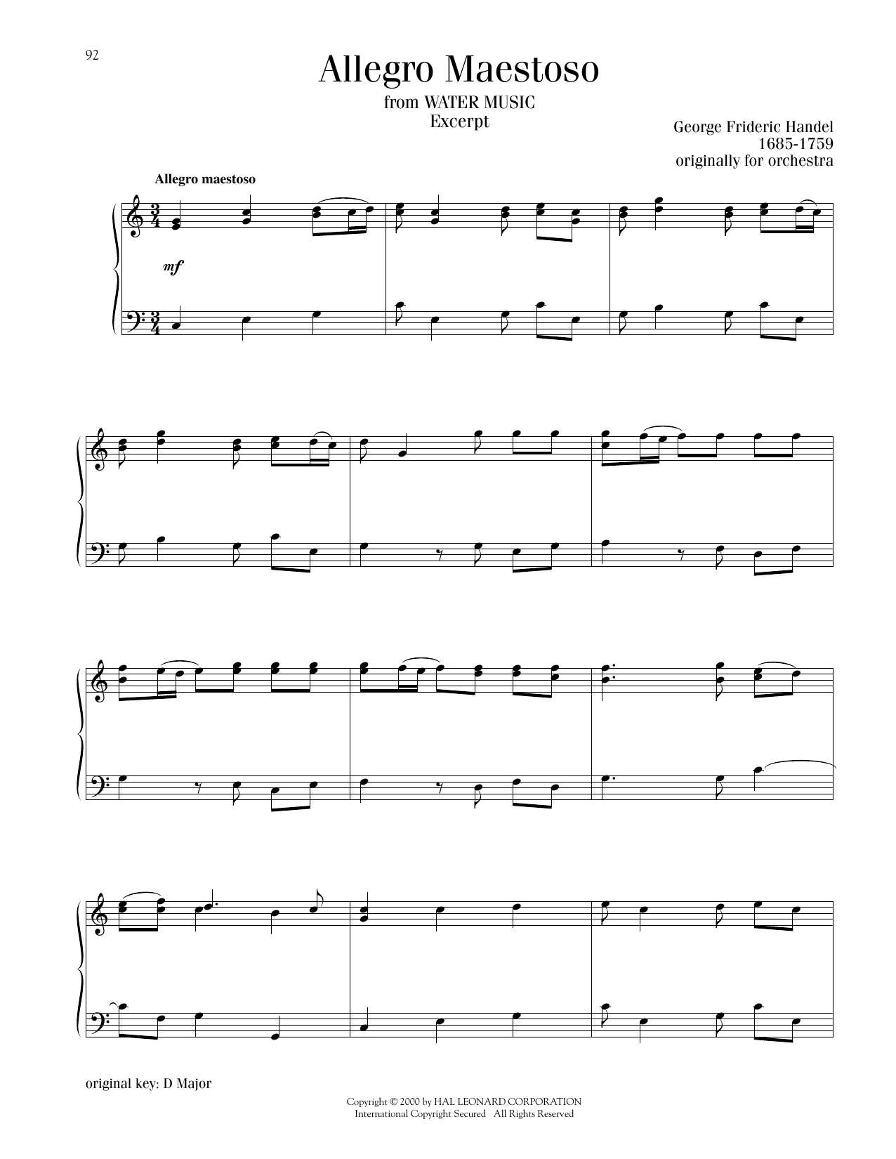 Produktbild zu: Allegro Maestoso
