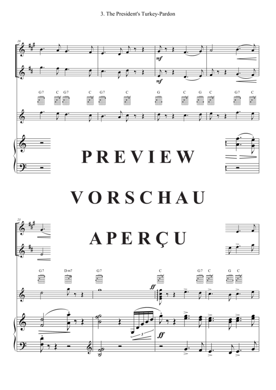 Produktgalerie: Seite 21 von 21 The President´s Turkey-Pardon , , (Combo Band + Trompete in B, Alt Saxophon)