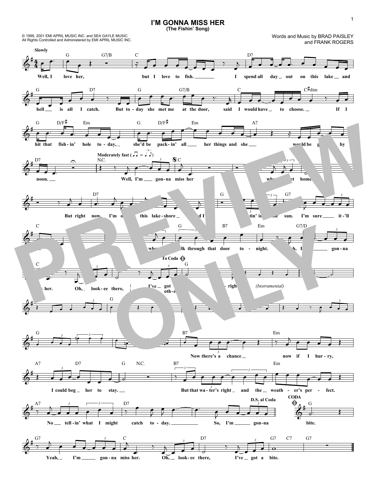 Produktbild zu: I'm Gonna Miss Her (The Fishin' Song)