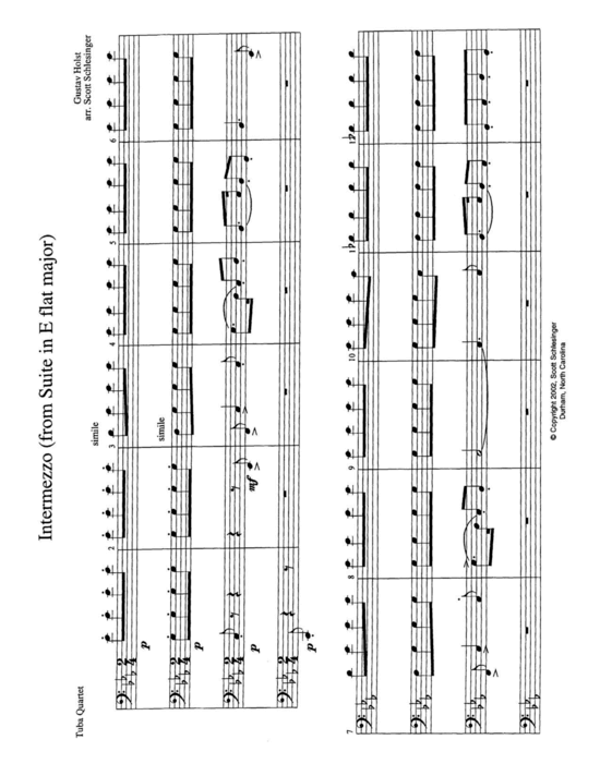 Product picture to: Intermezzo and March from Suite in Eb Major Scott Schlesinger