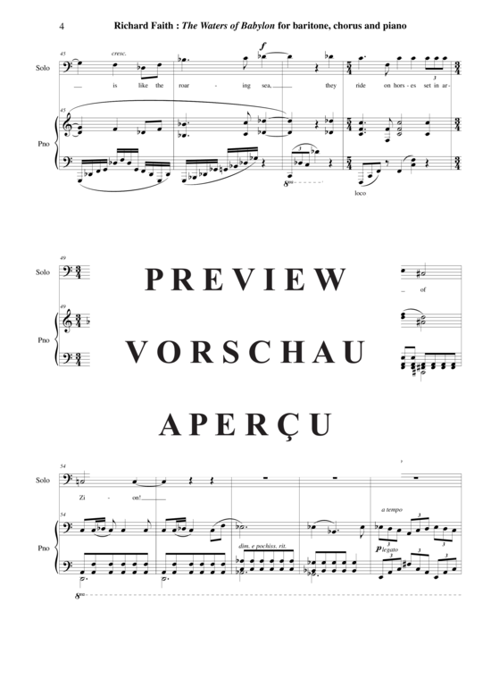 Product gallery: Page 5 of 21 The Waters of Babylon , , (mixed choir, baritone solo + piano)