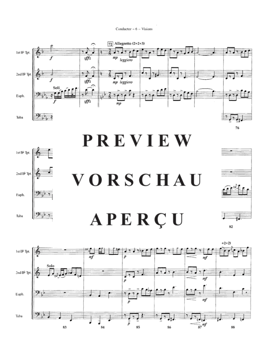 Produktgalerie: Seite 9 von 21 Visions , , (Blechbläserquartett 2x Trompete, Euphonium + Tuba)
