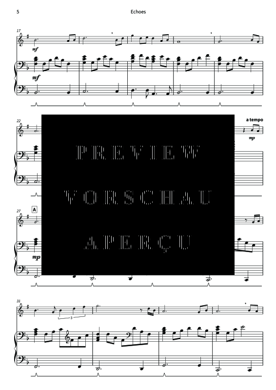 gallery: Echoes - Gentle Melodies for Weddings, Church, and Other Occasions, , Trompete in B und Klavier