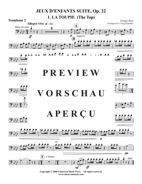 Produktgalerie: Seite 12 von 21 Jeux d'Enfants Suite, 4 Sätze , , (Posaunen-Quartett) 