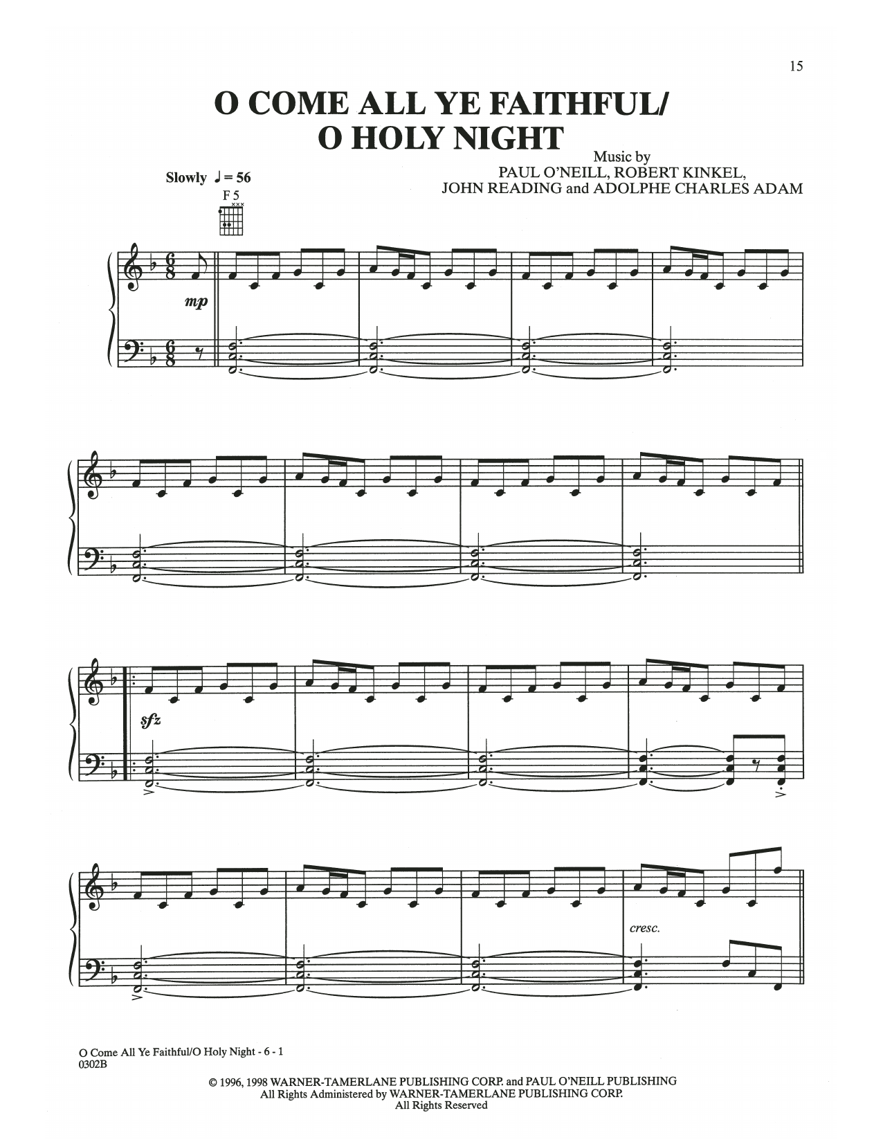 Product gallery: Page 1 of 1 O Come All Ye Faithful / O Holy Night, Trans-Siberian Orchestra