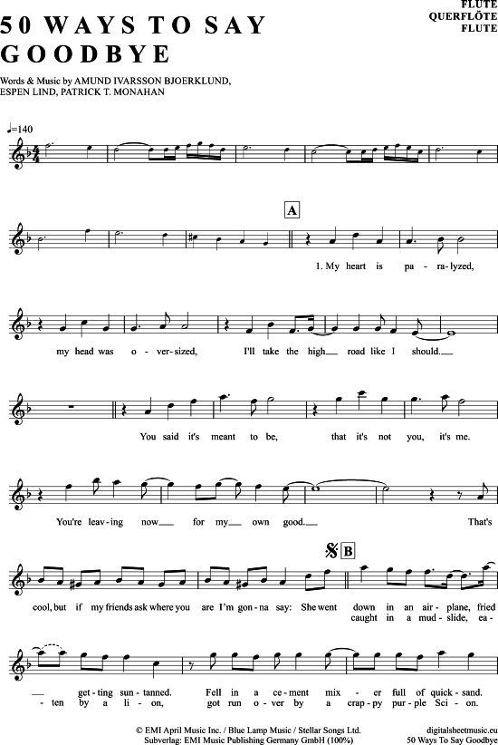 Product picture to: 50 Ways To Say Goodbye Train