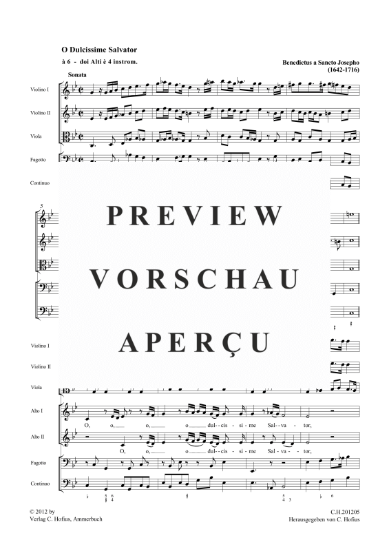 gallery: O dulcissime Salvator, , (Gemischtes Ensemble 2 Alto, 2 Violinen, Viola, Fagott und Orgel)