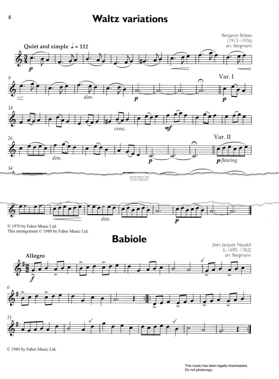 gallery: Waltz Variations, Benjamin Britten