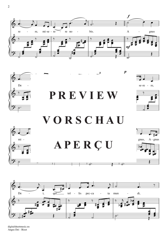 Product gallery: Page 3 of 4 Agnus Dei , , (Klavier + Gesang)(tief A - F´´)