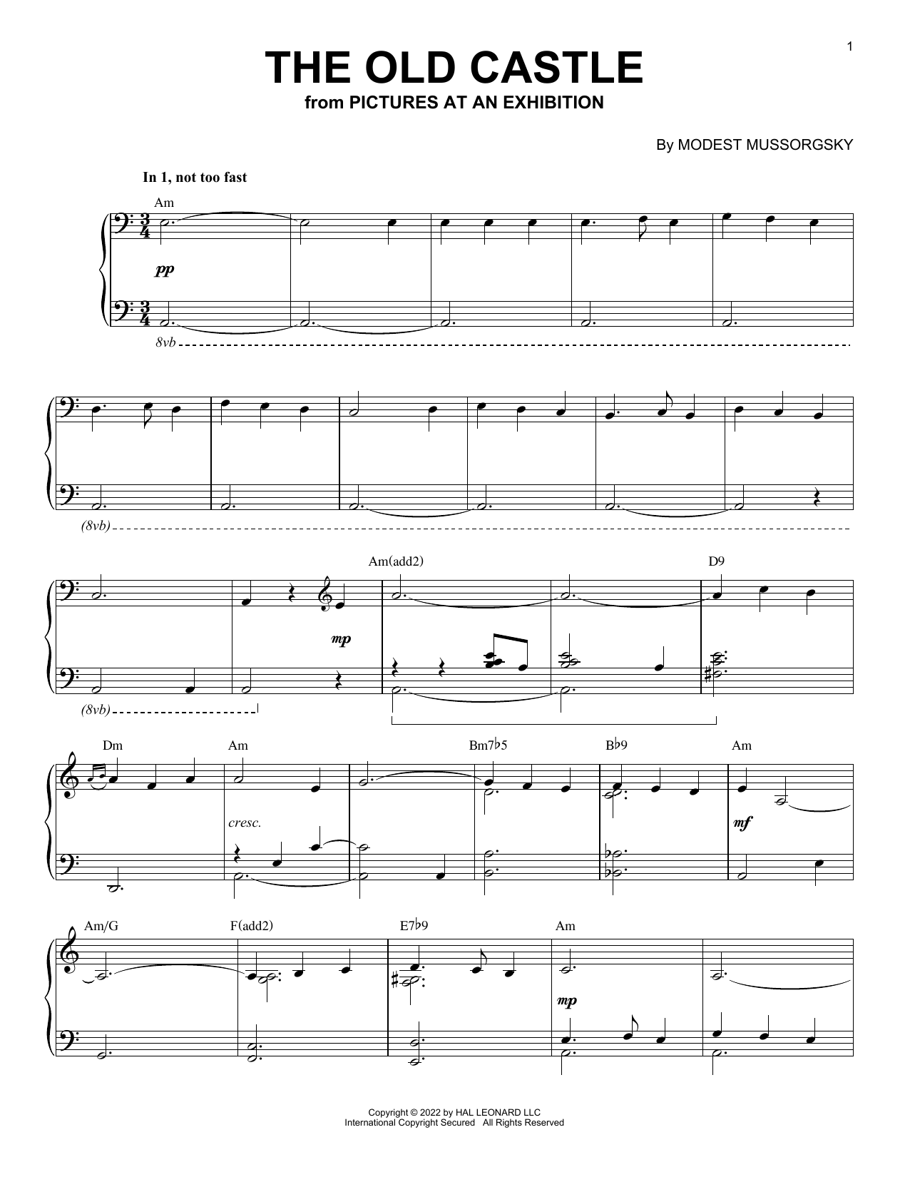 Produktbild zu: The Old Castle [Jazz version] (arr. Brent Edstrom)