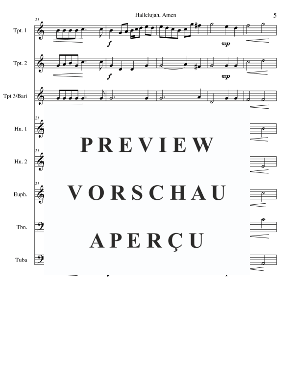 Produktgalerie: Seite 7 von 11 Hallelujah, Amen, , Brass Ensemble 8-stimmig