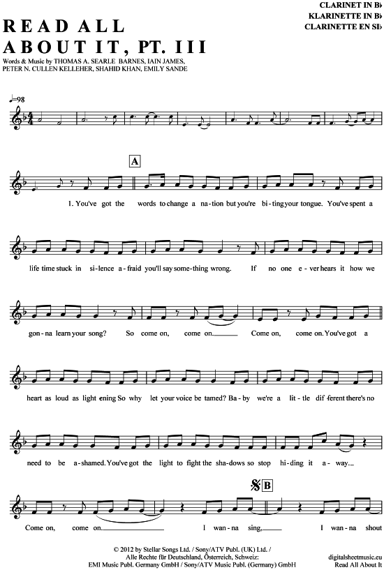 Product picture to: Read all about it Pt. III Emeli Sande