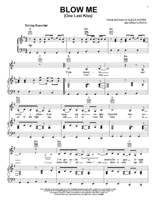 Produktbild zu: Blow Me (One Last Kiss)