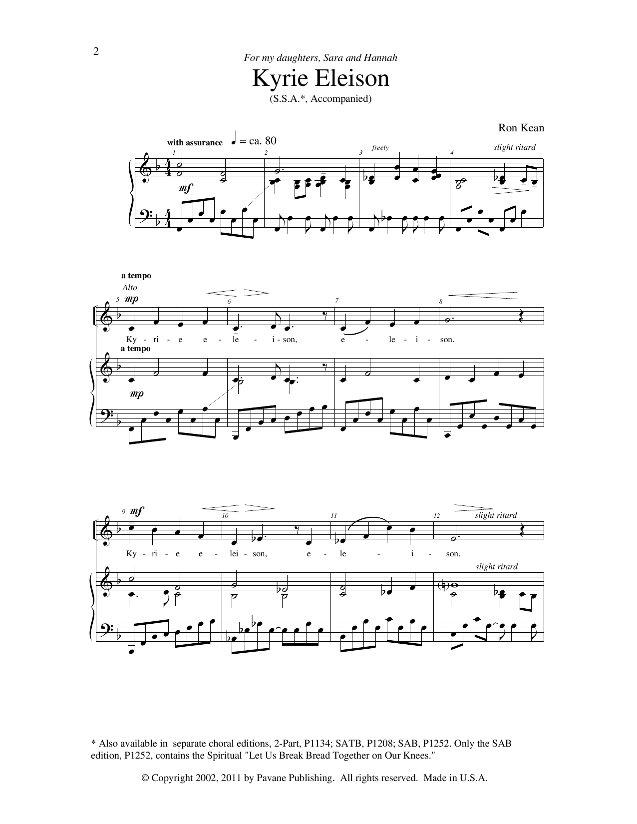 Produktgalerie: Seite 1 von 1 American Mass, Ron Kean, Chor