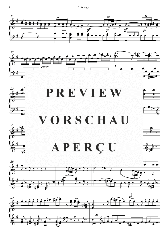 Produktgalerie: Seite 7 von 11 Eine kleine Nachtmusik - Serenade Nr. 13, , Klavier Solo