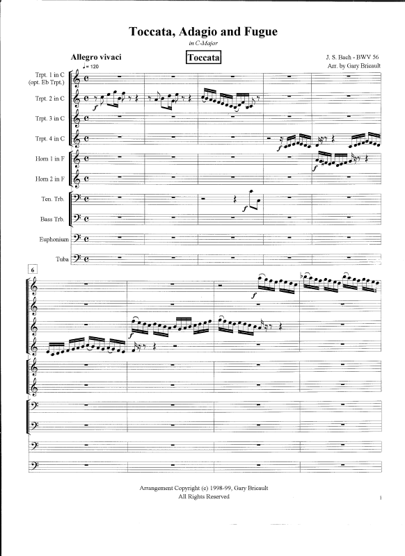 Product picture to: Toccata, Adagio and Fugue in C MajorJohann Sebastian Bach