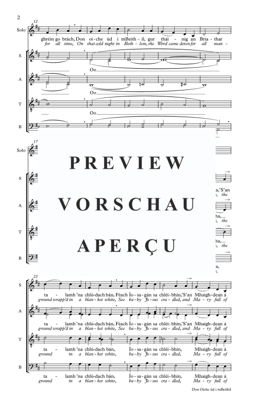 Produktgalerie: Seite 5 von 9 Don Oíche úd I mBeithil, , Gemischter Chor und Sopran Solo