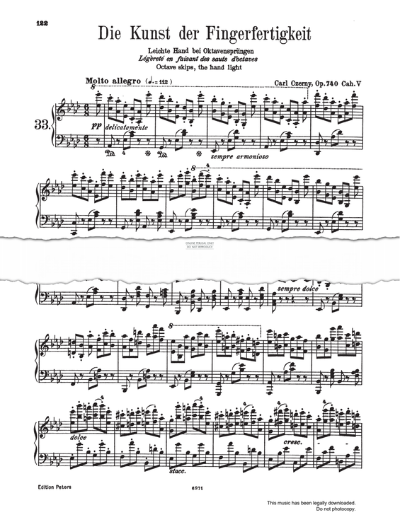 Product picture to: Molto Allegro Study (Op. 740, No.33)