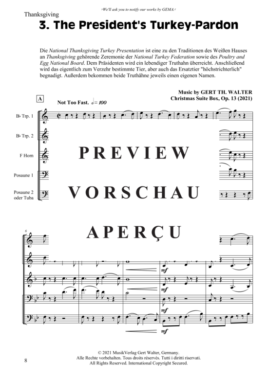 gallery: The President´s Turkey-Pardon , , (Blechbläser Quintett)