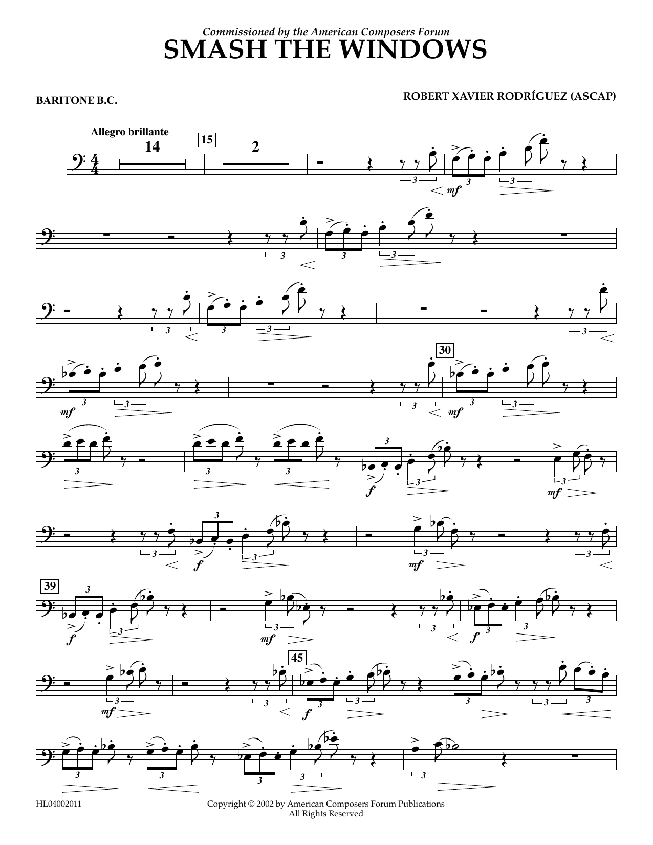 Product picture to: Smash the Windows - Euphonium in Bass Clef