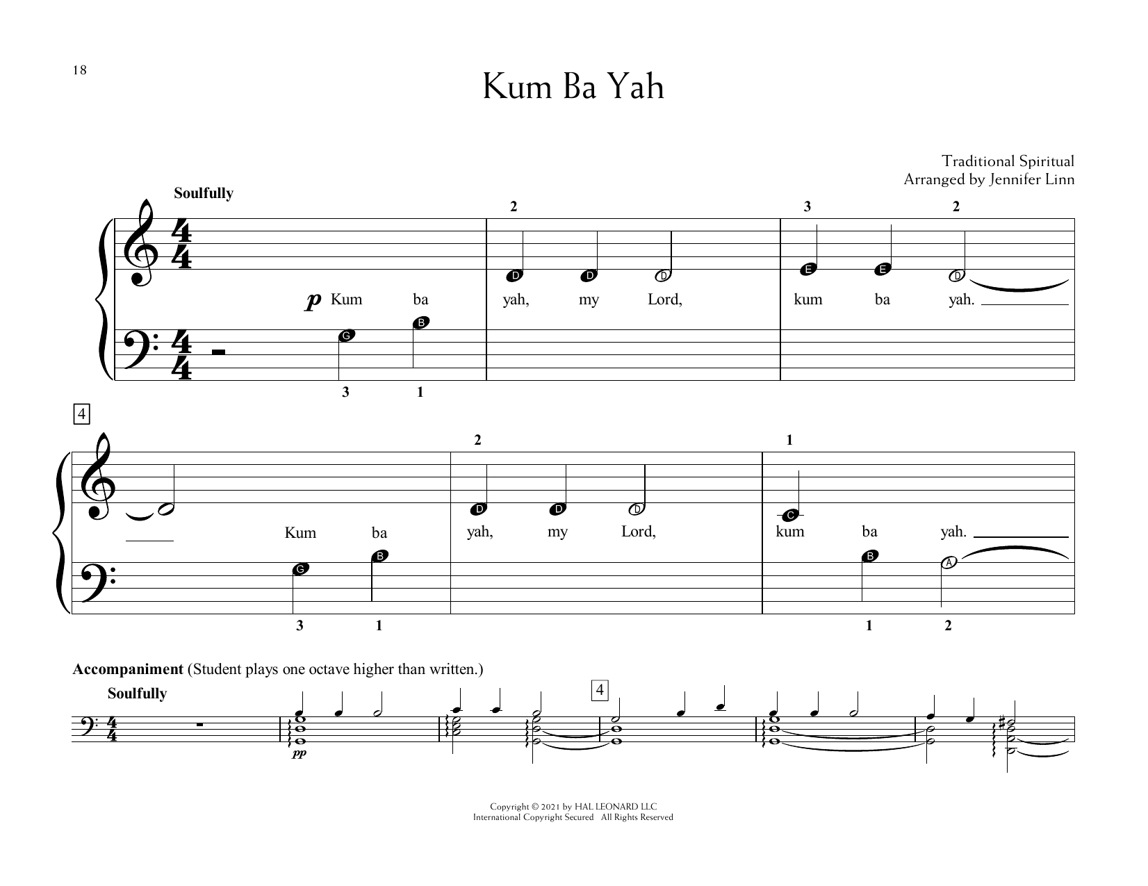 Product picture to: Kum Ba Yah (arr. Jennifer Linn)