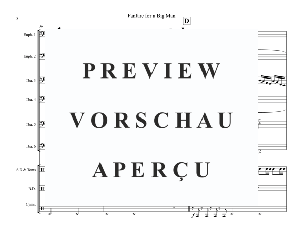 Produktgalerie: Seite 10 von 11 Fanfare for a Big Man, , (Tuba Ensemble EETTTT + Percussion)