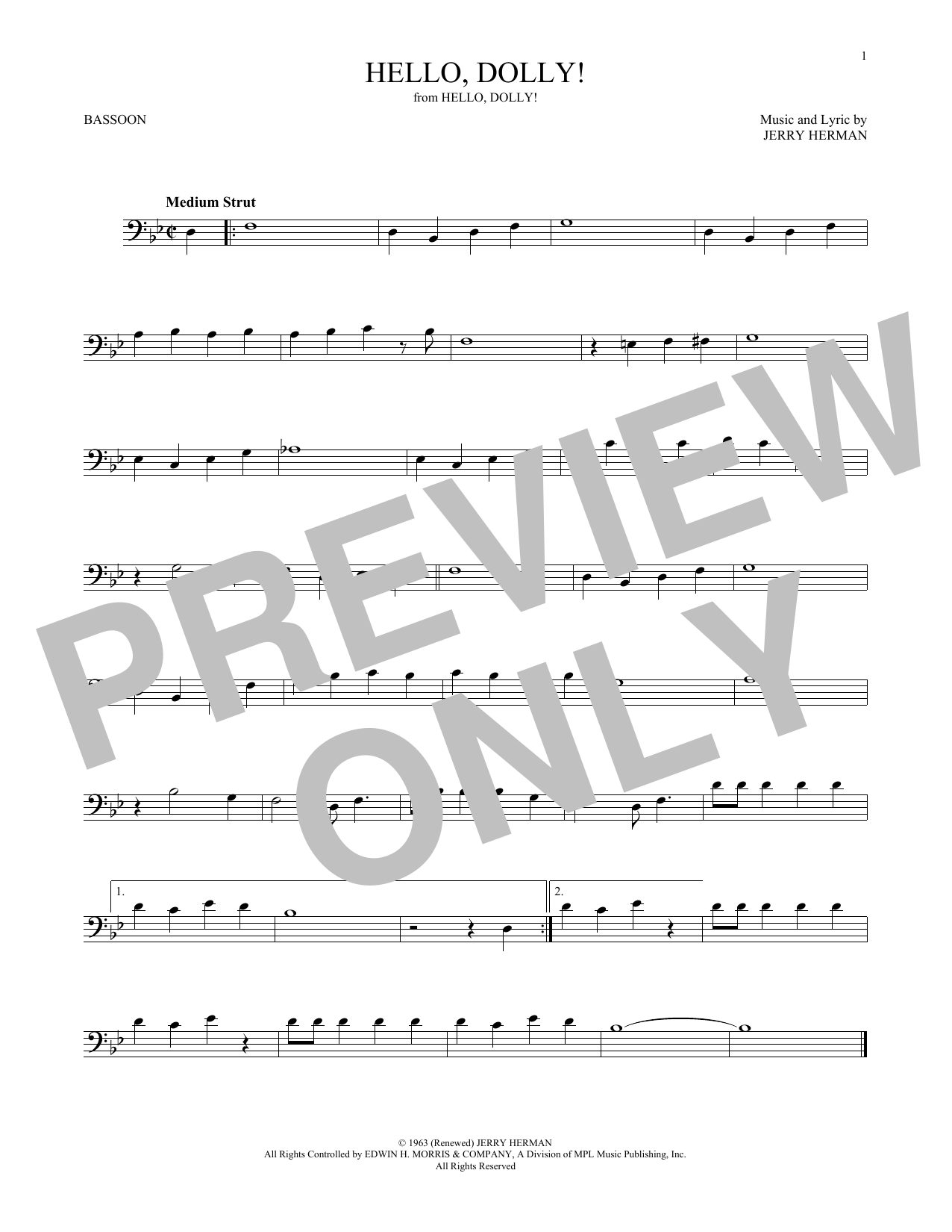 Produktgalerie: Seite 1 von 1 Hello, Dolly!, Louis Armstrong, Fagott