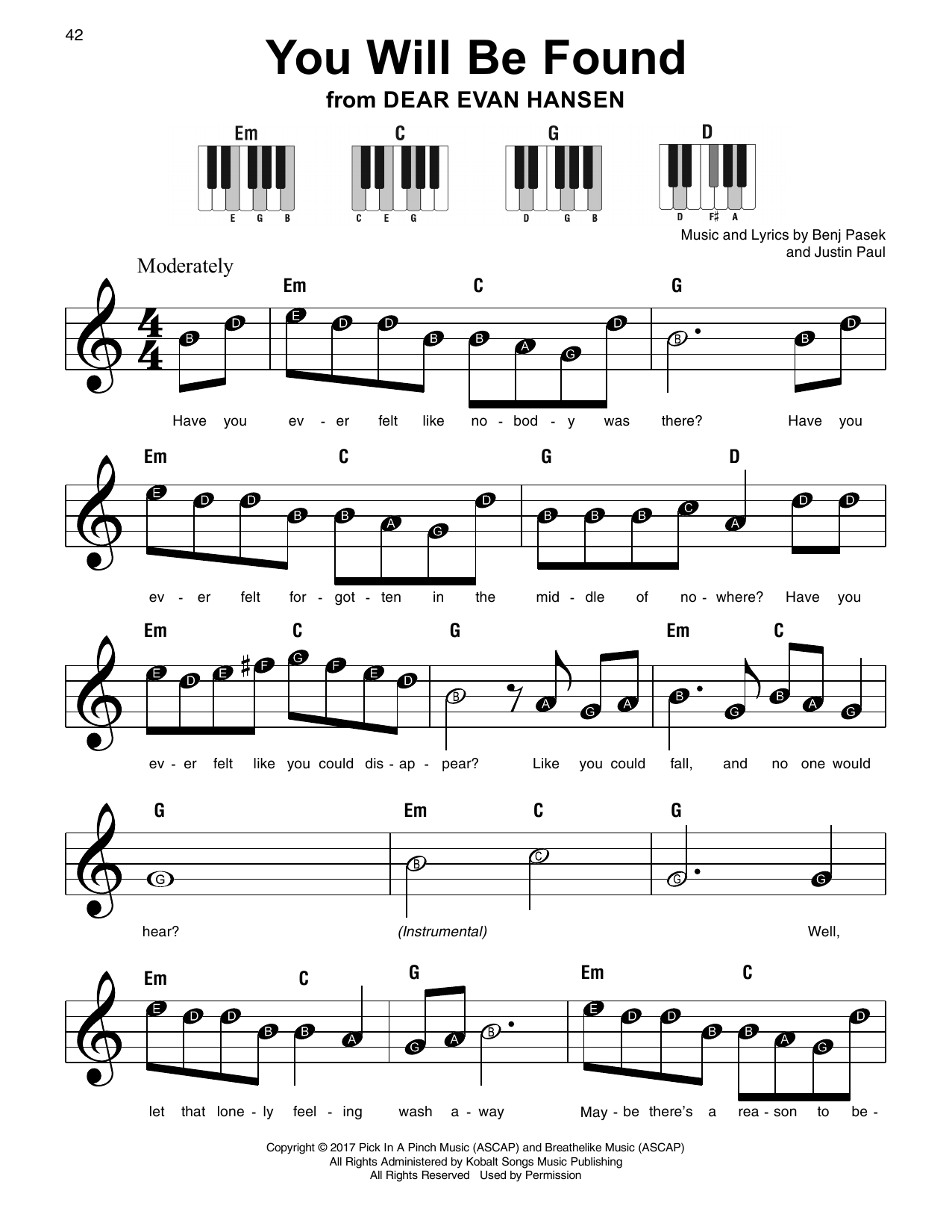 Produktbild zu: You Will Be Found (from Dear Evan Hansen)