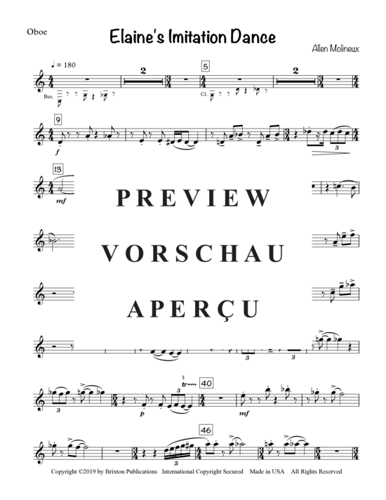 Product gallery: Page 21 of 21 Elaine´s Imitation Dance , , (flute, oboe, clarinet and bassoon)