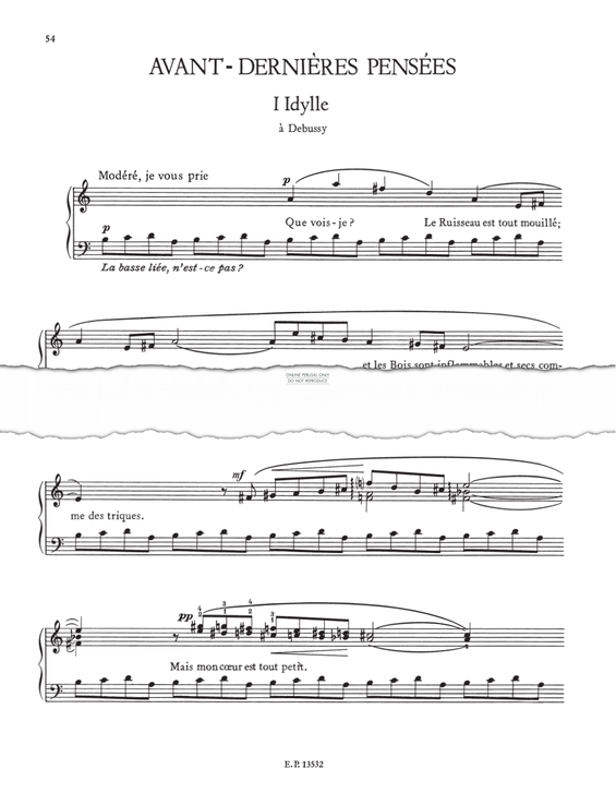 Produktgalerie: Seite 1 von 1 Avant-dernières pensées, Erik Satie, Klavier